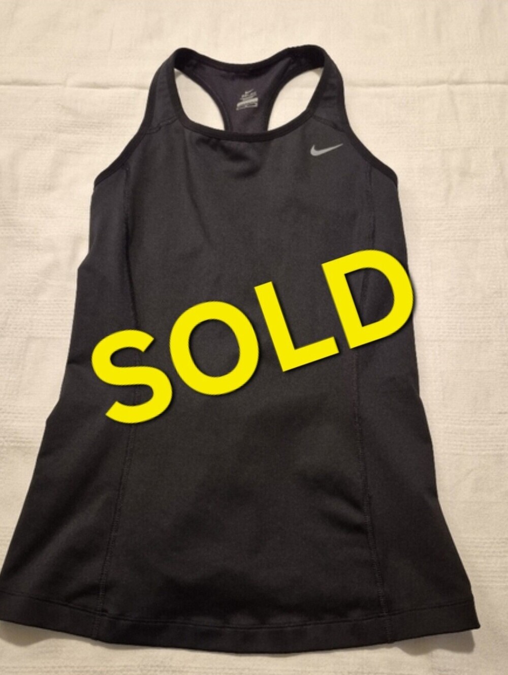 Nike black women's medium tank top, shelf bra light padding VGUC